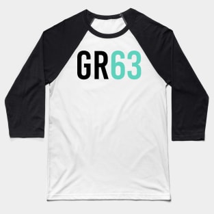 George Russell 63 - Driver Initials and Number Baseball T-Shirt